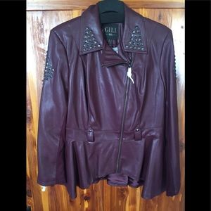 NWT GILI faux leather jacket